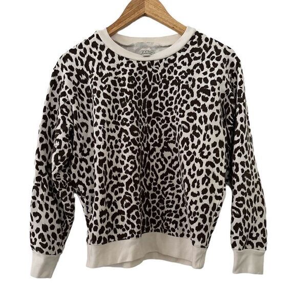 J. Crew Leopard Sweatshirt EUC - Picture 1 of 4